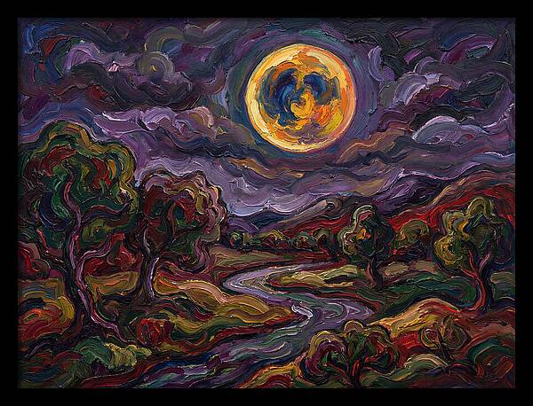 Full Moon Over Serene Landscape