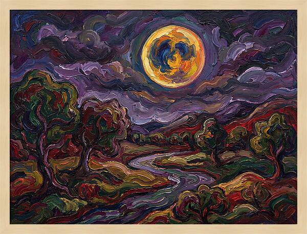 Full Moon Over Serene Landscape