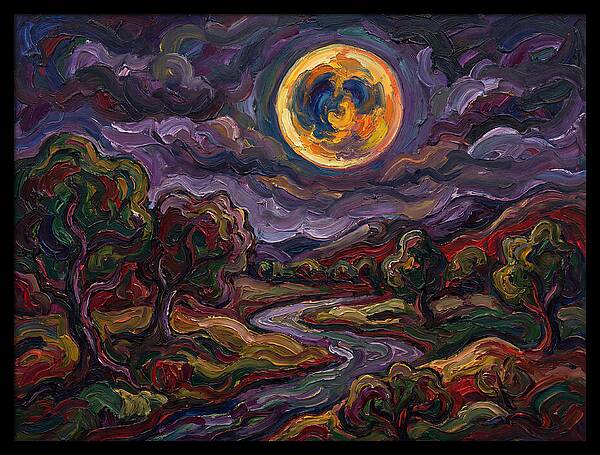 Full Moon Over Serene Landscape