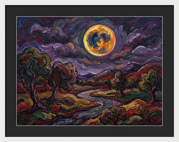 Full Moon Over Serene Landscape