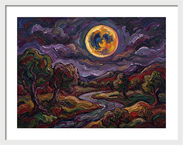 Full Moon Over Serene Landscape