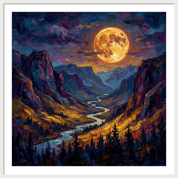Full Moon Over Valley