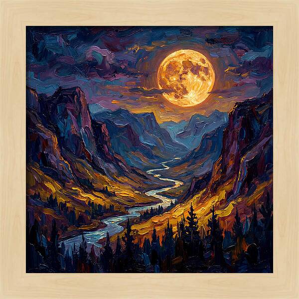 Full Moon Over Valley