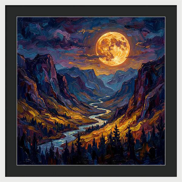Full Moon Over Valley