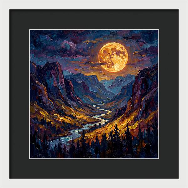 Full Moon Over Valley