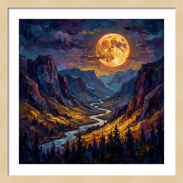 Full Moon Over Valley