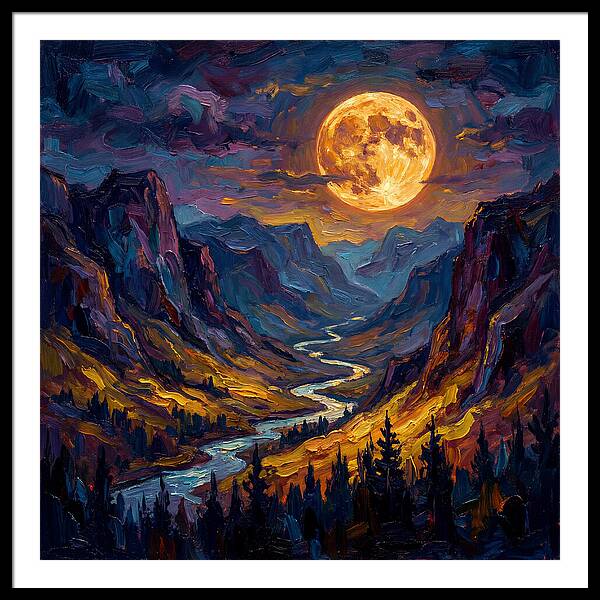 Full Moon Over Valley