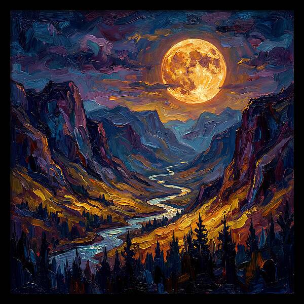 Full Moon Over Valley