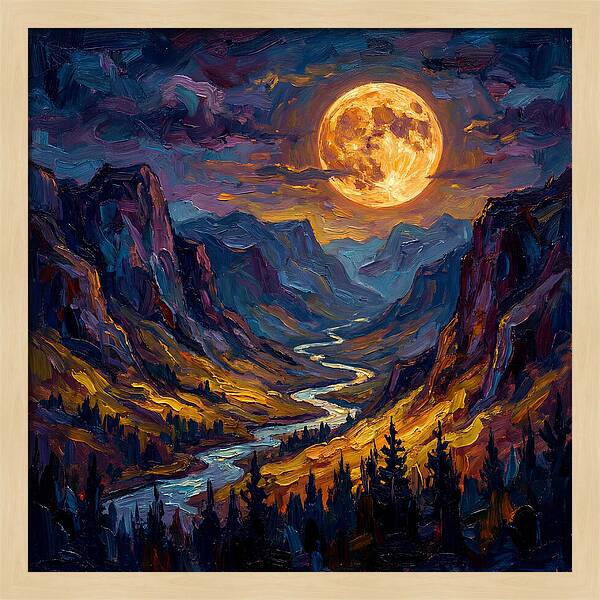 Full Moon Over Valley