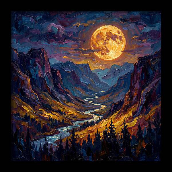 Full Moon Over Valley