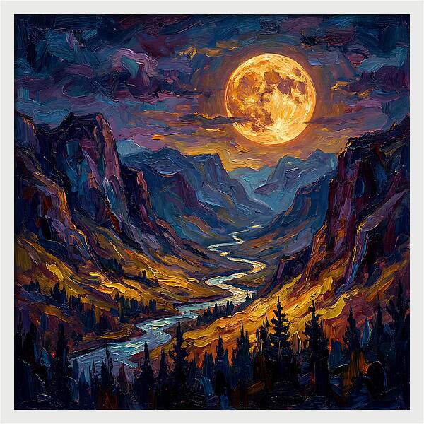 Full Moon Over Valley