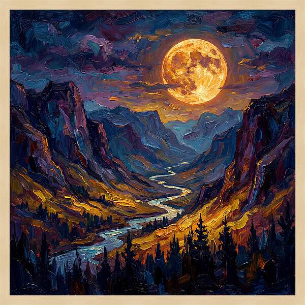 Full Moon Over Valley