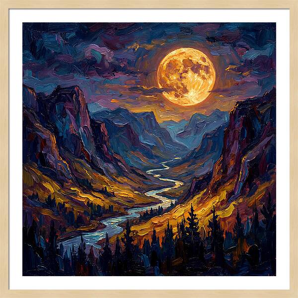 Full Moon Over Valley