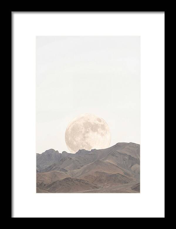 Full Moon Rising Over Mountains