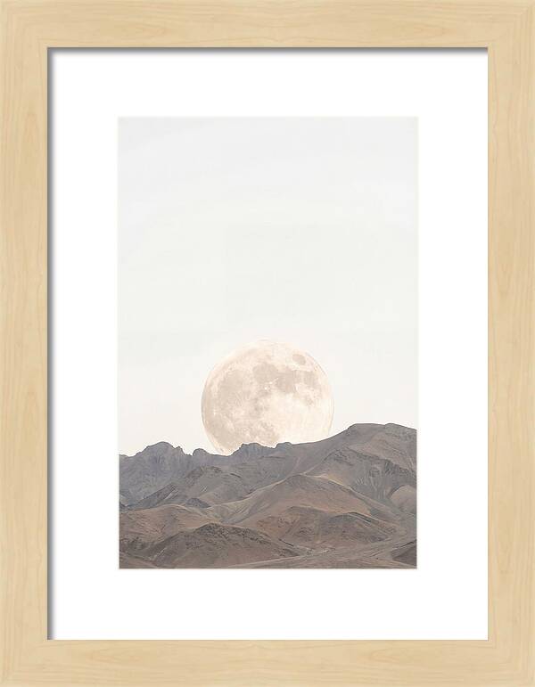 Full Moon Rising Over Mountains