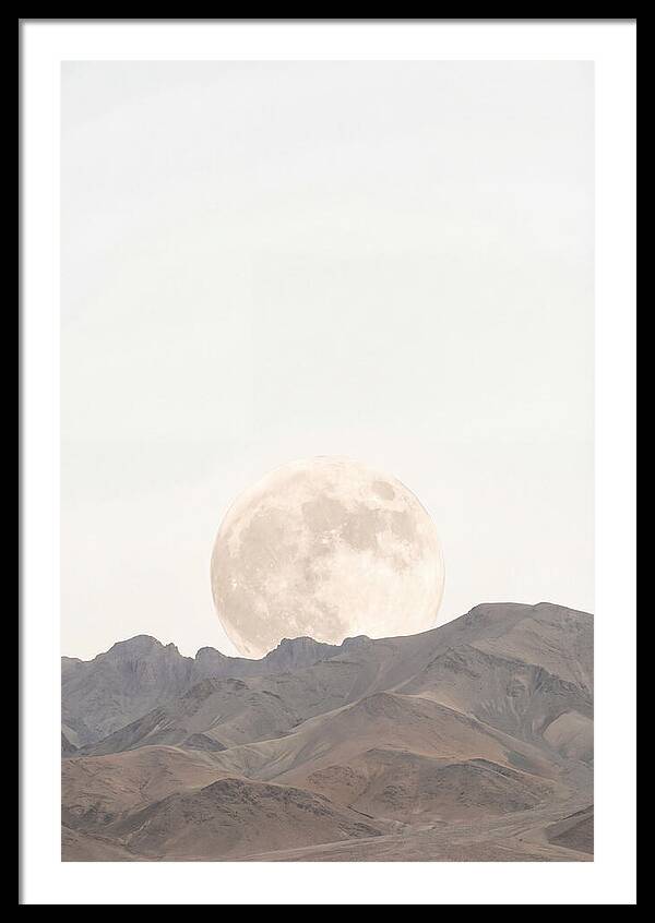 Full Moon Rising Over Mountains
