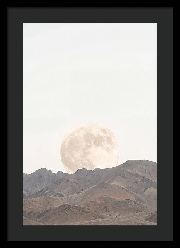 Full Moon Rising Over Mountains
