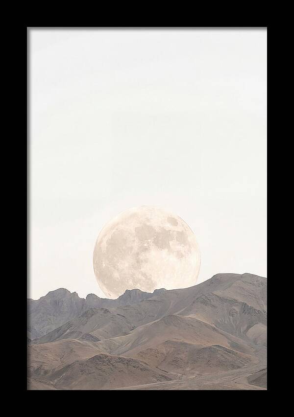 Full Moon Rising Over Mountains