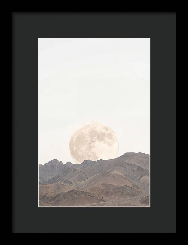Full Moon Rising Over Mountains