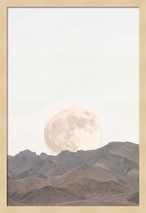 Full Moon Rising Over Mountains