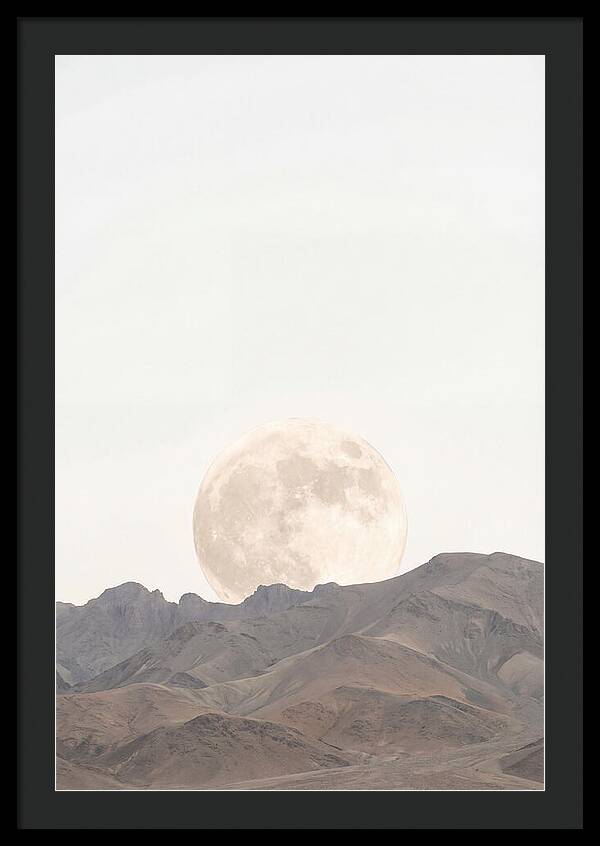 Full Moon Rising Over Mountains