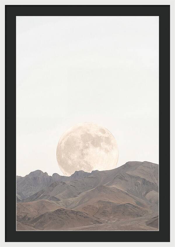 Full Moon Rising Over Mountains