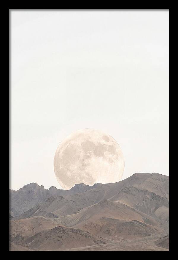Full Moon Rising Over Mountains