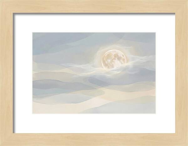 Full Moon Rising Through Clouds