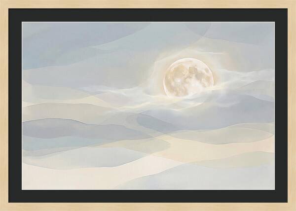 Full Moon Rising Through Clouds