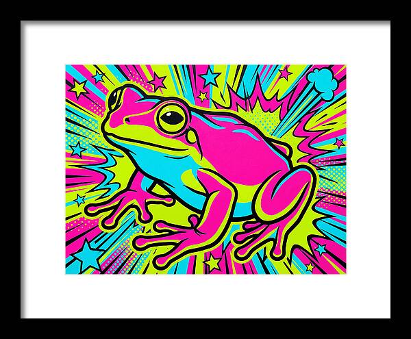 Funky Colorful Frog