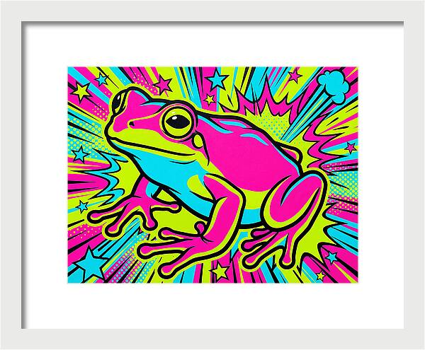 Funky Colorful Frog