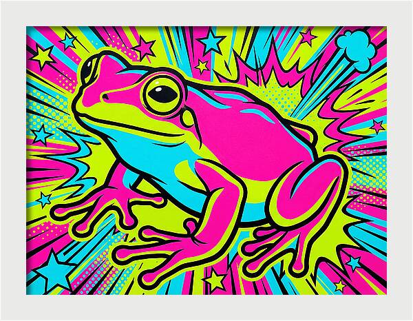 Funky Colorful Frog