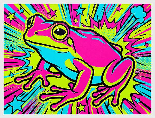Funky Colorful Frog