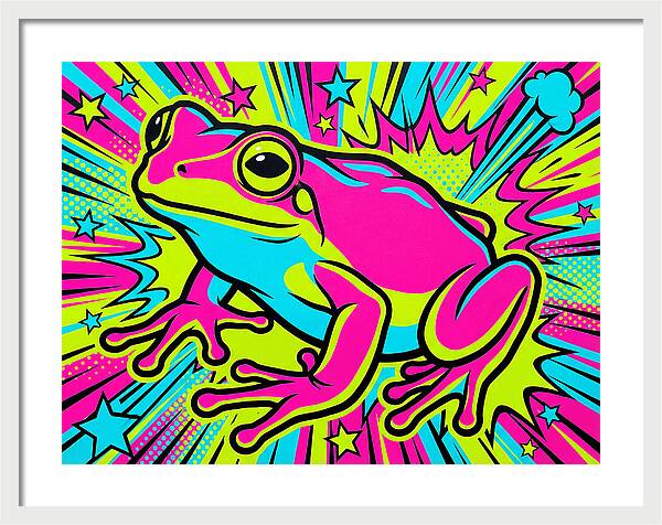 Funky Colorful Frog