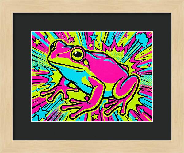 Funky Colorful Frog