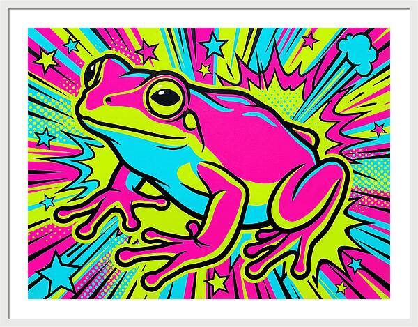Funky Colorful Frog