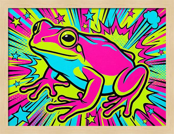 Funky Colorful Frog