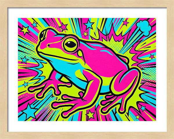 Funky Colorful Frog