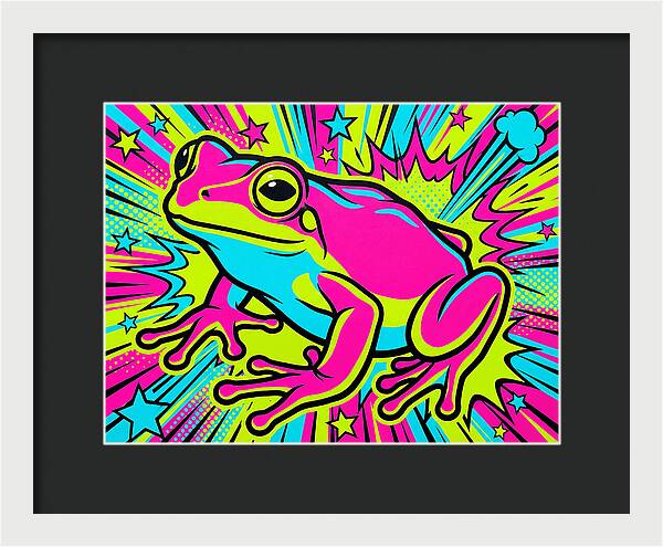 Funky Colorful Frog