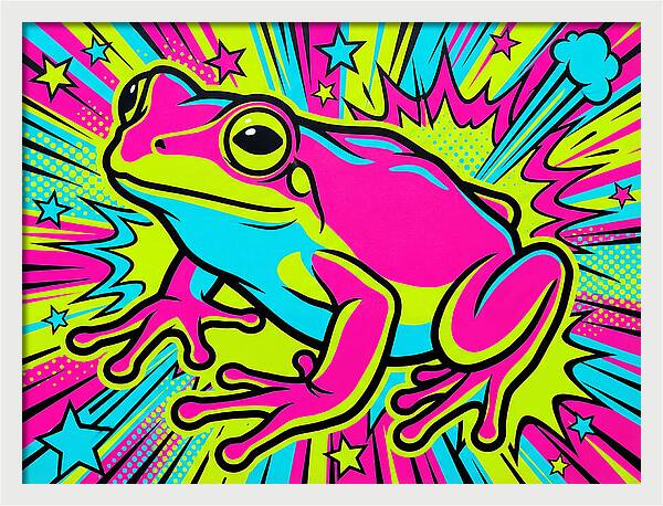 Funky Colorful Frog