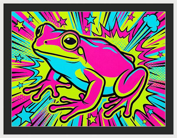 Funky Colorful Frog