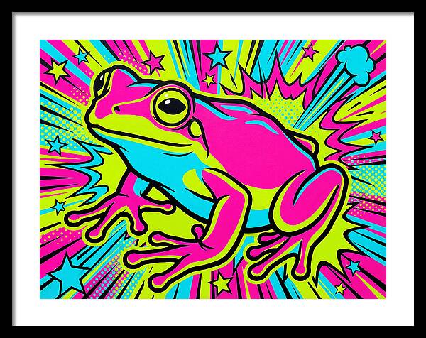 Funky Colorful Frog