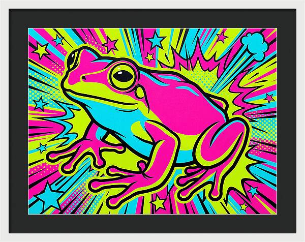 Funky Colorful Frog