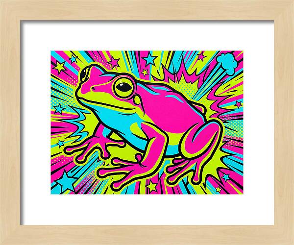 Funky Colorful Frog