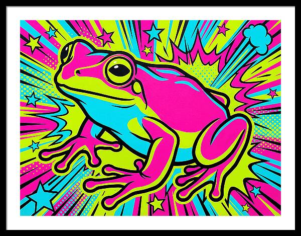 Funky Colorful Frog