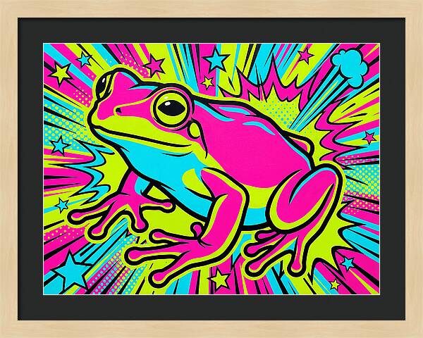 Funky Colorful Frog