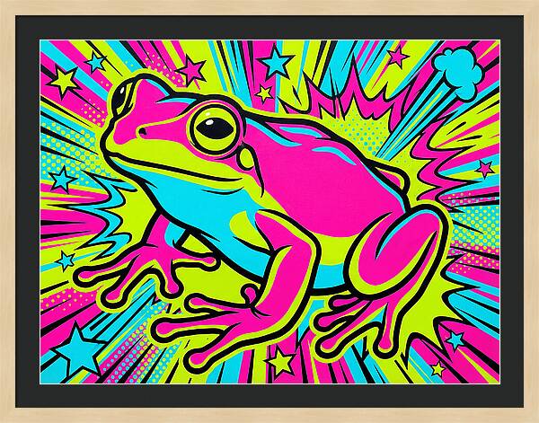 Funky Colorful Frog