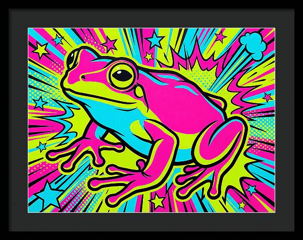 Funky Colorful Frog