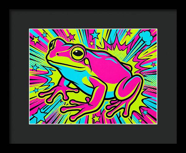 Funky Colorful Frog