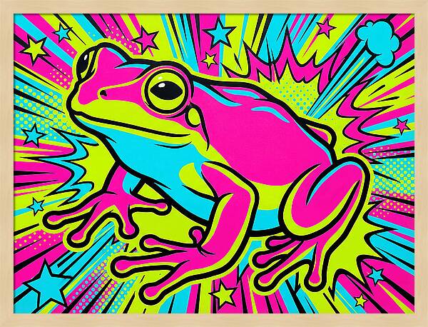 Funky Colorful Frog